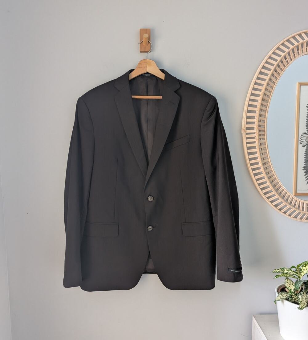 John Varvatos USA Bedford Wool Stretch Brown Blazer Sport Coat Jacket 44R NWOT